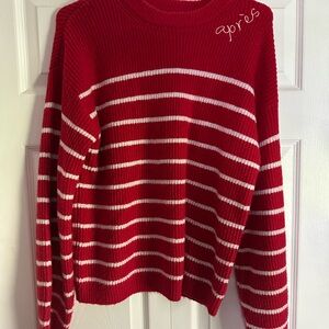 Red Striped Women's Sweater